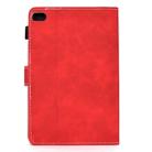 For iPad mini 1/2/3/4/5 Embossed Elephant Pattern Horizontal Flip PU Leather Case with Sleep Function & Magnetic Buckle & Bracket and Card Slot(Red) - 4