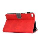 For iPad mini 1/2/3/4/5 Embossed Elephant Pattern Horizontal Flip PU Leather Case with Sleep Function & Magnetic Buckle & Bracket and Card Slot(Red) - 7