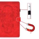 For iPad mini 1/2/3/4/5 Embossed Elephant Pattern Horizontal Flip PU Leather Case with Sleep Function & Magnetic Buckle & Bracket and Card Slot(Red) - 10