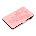 For iPad mini 1/2/3/4/5 Embossed Elephant Pattern Horizontal Flip PU Leather Case with Sleep Function & Magnetic Buckle & Bracket and Card Slot(Pink) - 8