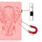 For iPad mini 1/2/3/4/5 Embossed Elephant Pattern Horizontal Flip PU Leather Case with Sleep Function & Magnetic Buckle & Bracket and Card Slot(Pink) - 10
