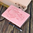 For iPad mini 1/2/3/4/5 Embossed Elephant Pattern Horizontal Flip PU Leather Case with Sleep Function & Magnetic Buckle & Bracket and Card Slot(Pink) - 11