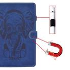 For iPad mini 1/2/3/4/5 Embossed Elephant Pattern Horizontal Flip PU Leather Case with Sleep Function & Magnetic Buckle & Bracket and Card Slot(Blue) - 10