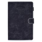 For iPad mini 1/2/3/4/5 Embossed Elephant Pattern Horizontal Flip PU Leather Case with Sleep Function & Magnetic Buckle & Bracket and Card Slot(Black) - 2