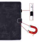 For iPad mini 1/2/3/4/5 Embossed Elephant Pattern Horizontal Flip PU Leather Case with Sleep Function & Magnetic Buckle & Bracket and Card Slot(Black) - 10