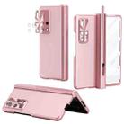 For Huawei Mate X2 Electroplating Hinged Folding Phone Case with S Pen Fold Edtion(Pink) - 1