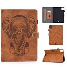 For iPad Pro 11 2020 Embossed Elephant Pattern Horizontal Flip PU Leather Tablet Case with Sleep Function & Magnetic Buckle & Bracket and Card Slot(Brown) - 1