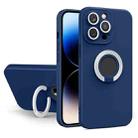 For iPhone 14 Pro Contrast Color TPU Holder Phone Case(Royal Blue) - 1