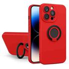 For iPhone 14 Pro Contrast Color TPU Holder Phone Case(Red) - 1