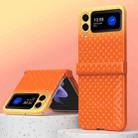 For Samsung Galaxy Z Flip4 Rainbow Gradient Hinge Shockproof Phone Case(Orange Yellow) - 1