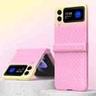 For Samsung Galaxy Z Flip4 Rainbow Gradient Hinge Shockproof Phone Case(Pink Green) - 1