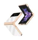 For Samsung Galaxy Z Flip4 Electroplating Mirror Hinge Phone Case(Rose Gold) - 1