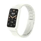 For Xiaomi Mi Band 7 Pro Bamboo Joint Metal Case Watch Band(Ivory White) - 1
