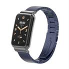 For Xiaomi Mi Band 7 Pro Bamboo Joint Metal Case Watch Band(Midnight Blue) - 1