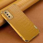 For Samsung Galaxy M52 5G 6D Electroplating Crocodile Texture Phone Case(Brown) - 1