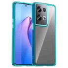 For OPPO Reno8 Pro+ 5G Colorful Series Acrylic + TPU Phone Case(Transparent Blue) - 1