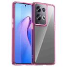 For OPPO Reno8 Pro India Colorful Series Acrylic + TPU Phone Case(Transparent Pink) - 1