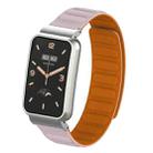 For Xiaomi Mi Band 7 Pro Silicone Magnetic Watch Band(Pink Orange) - 1