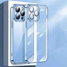 For iPhone 14 Pro Max Electroplated Glass Goggles Phone Case (Sierra Blue) - 1