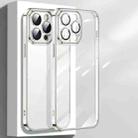 For iPhone 13 Pro Max Electroplated Glass Goggles Phone Case (Silver) - 1