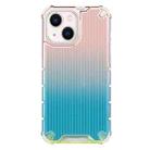 Colorful Series Luggage Colored Ribbon Phone Case For iPhone 14(Pink+Blue) - 1