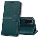 For Xiaomi Redmi K40 / Poco F3 Litchi RFID Leather Phone Case(Green) - 1