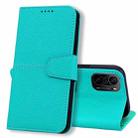 For Xiaomi Redmi K40 / Poco F3 Litchi RFID Leather Phone Case(Malachite Blue) - 1