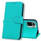 For Xiaomi Redmi Note 10 4G / Note 10S Litchi RFID Leather Phone Case(Malachite Blue) - 1