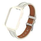 For Xiaomi Mi Watch Lite / Redmi Watch Genuine Leather Metal Case Integrated Watch Band(Warm White + Ivory Case) - 2
