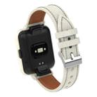 For Xiaomi Mi Watch Lite / Redmi Watch Genuine Leather Metal Case Integrated Watch Band(Warm White + Ivory Case) - 4