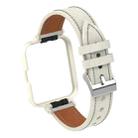For Xiaomi Mi Watch Lite / Redmi Watch Genuine Leather Metal Case Integrated Watch Band(Warm White + Ivory Case) - 5