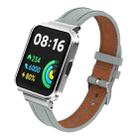 For Xiaomi Redmi Watch 2 Lite Genuine Leather Metal Case Integrated Watch Band(Light Gray) - 1