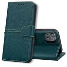 For iPhone 14 Plus Litchi RFID Leather Phone Case (Green) - 1