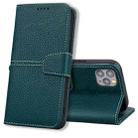 For iPhone 13 Pro Litchi RFID Leather Phone Case (Green) - 1