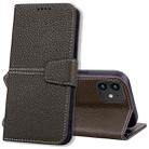 For iPhone 11 Litchi RFID Leather Phone Case (Khaki) - 1
