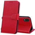 For iPhone XR Litchi RFID Leather Phone Case(Red) - 1