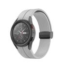 For Samsung Galaxy Watch5 40mm / 44mm / Pro 45mm Folding Buckle Silicone Watch Band(Grey) - 1