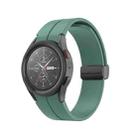 For Samsung Galaxy Watch5 40mm / 44mm / Pro 45mm Folding Buckle Silicone Watch Band(Army Green) - 1