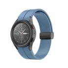 For Samsung Galaxy Watch5 40mm / 44mm / Pro 45mm Folding Buckle Silicone Watch Band(Blue) - 1