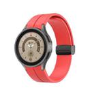 For Samsung Galaxy Watch5 40mm / 44mm / Pro 45mm Folding Buckle Silicone Watch Band(Red) - 1