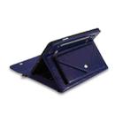 For Samsung Galaxy Tab S7 / S8 3-fold Zipper Leather Tablet Case Crossbody Pocket Bag(Blue) - 4