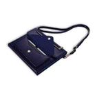 For Samsung Galaxy Tab S7 / S8 3-fold Zipper Leather Tablet Case Crossbody Pocket Bag(Blue) - 5