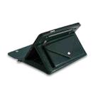 For Samsung Galaxy Tab S8 Ultra 3-fold Zipper Leather Tablet Case Crossbody Pocket Bag(Green) - 4