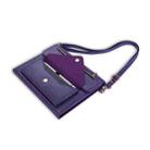 For Samsung Galaxy Tab S8 Ultra 3-fold Zipper Leather Tablet Case Crossbody Pocket Bag(Purple) - 5