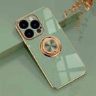 For iPhone 14 Pro 6D Electroplating Ring Phone Case(Green) - 1