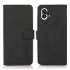 For Nothing Phone 1 KHAZNEH Matte Texture Leather Phone Case(Black) - 1