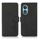For OPPO A97 5G KHAZNEH Matte Texture Leather Phone Case(Black) - 1