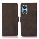 For OPPO A97 5G KHAZNEH Matte Texture Leather Phone Case(Brown) - 1