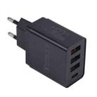 AR-2025 4 in 1 QC3.0 PD20W 3xUSB + USB-C / Type-C Wall Travel Charger, EU Plug(Black) - 1