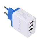 AR-2025 4 in 1 QC3.0 PD20W 3xUSB + USB-C / Type-C Wall Travel Charger, EU Plug(Blue) - 1